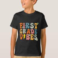 Erstklassiges Vibes-Shirt Zurück zur Schule Groovy