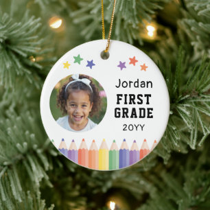 Erstklässler Farbige Foto Kinder Andenken Keramik Ornament