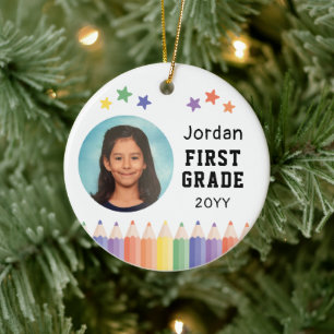 Erstklässler Farbige Foto Kinder Andenken Keramik Ornament