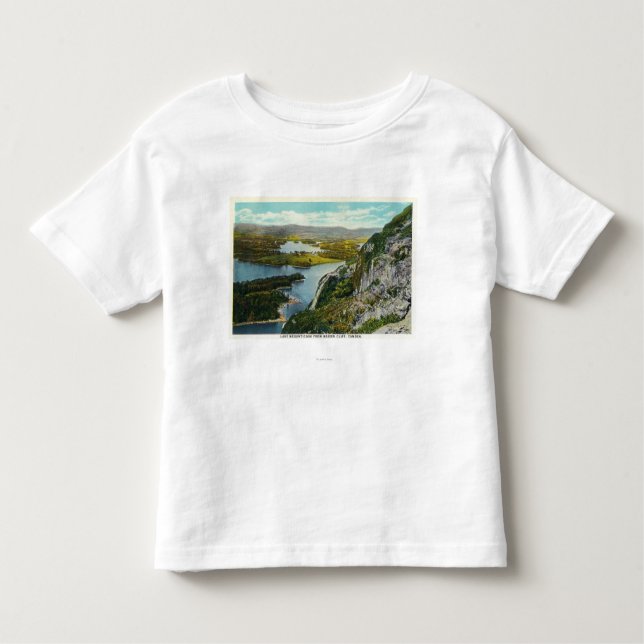 Erstklippen-Ansicht von See Megunticook Kleinkind T-shirt (Vorderseite)