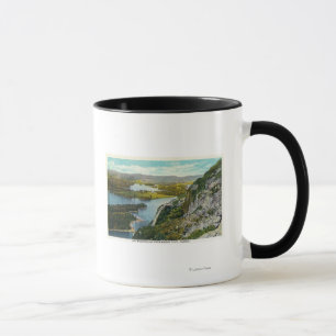 Erstklippen-Ansicht von See Megunticook Tasse