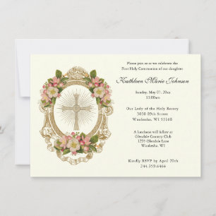 Erstkommunale Einladungen des katholischen Blumenk