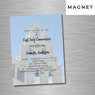 Erstkommunaler Foto-Kirchenluxus Magneteinladung