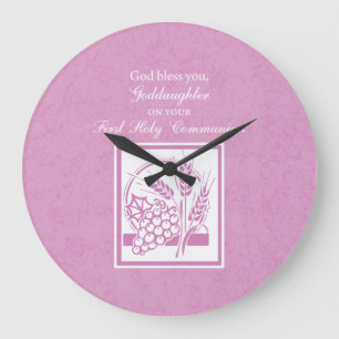 Erstkommunion der Patentochter, Rosa Große Wanduhr