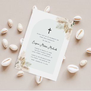 Erstkommunion des bohemianischen Pampasgras Einladung