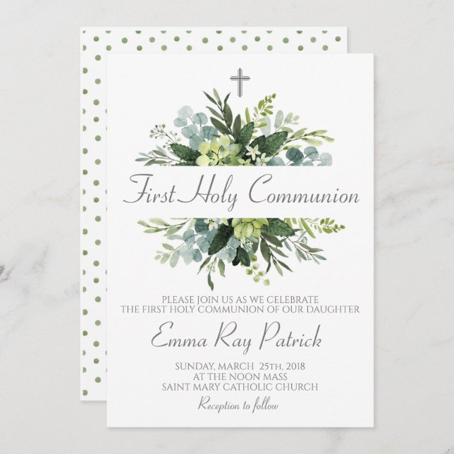 Erstkommunion Einladung (Vorne/Hinten)