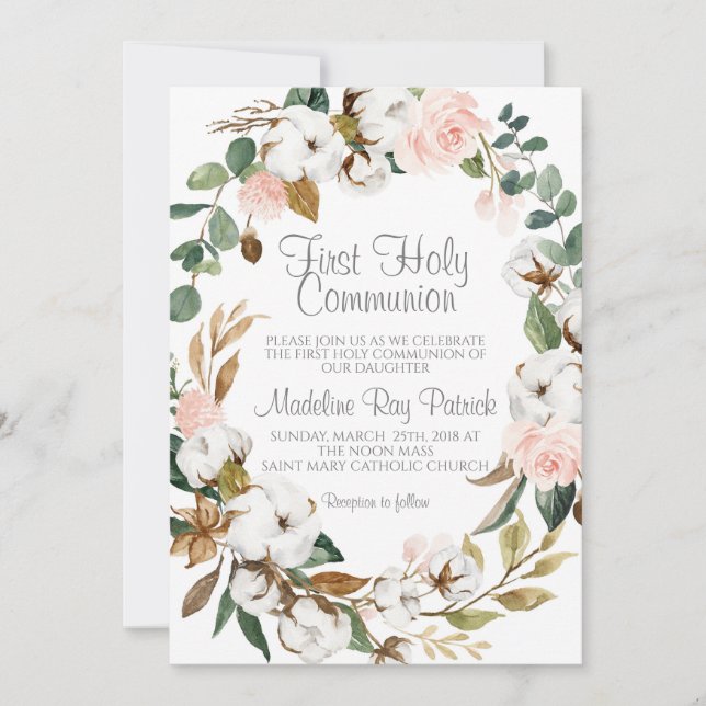 Erstkommunion Einladung (Vorderseite)