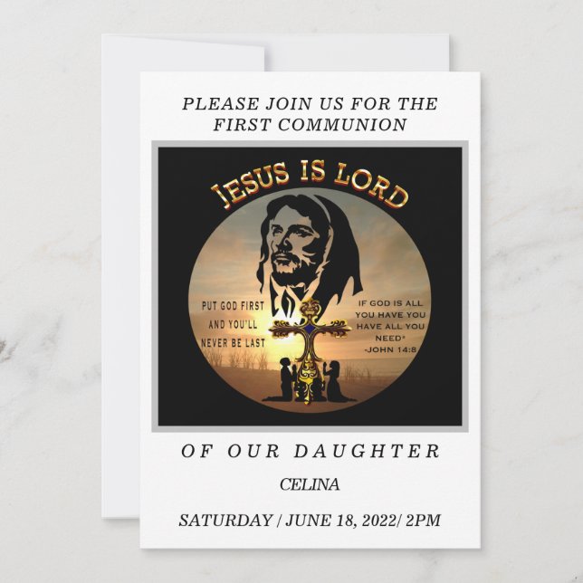 Erstkommunion Einladung (Vorderseite)