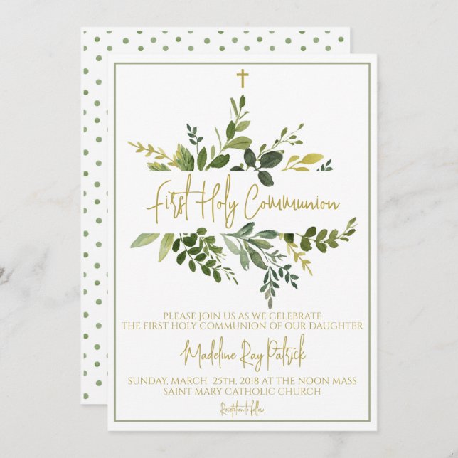 Erstkommunion Einladung (Vorne/Hinten)