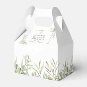 Erstkommunion Geschenk mit eleganter Grünpflanze Geschenkschachtel