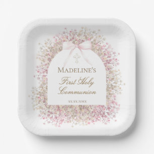 Erstkommunion Mädchen Pappteller