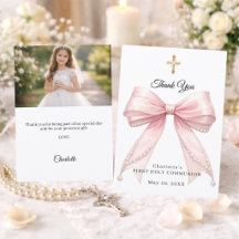 Erstkommunion Schleife rosa Perlen Foto Mädchen
