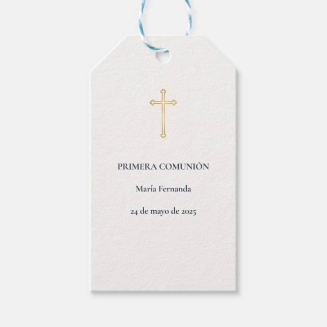 Erstkommunionkreuz Geschenkanhänger (Vorderseite)