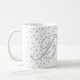 Erstmalige B-Monogramm-weiße Diamanten Print Tasse
