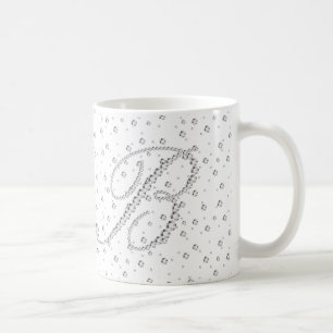 Erstmalige B-Monogramm-weiße Diamanten Print Tasse