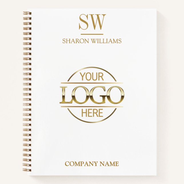 Erstmalige Einführung des Minimal-Business-Logos Notizbuch (Vorderseite)