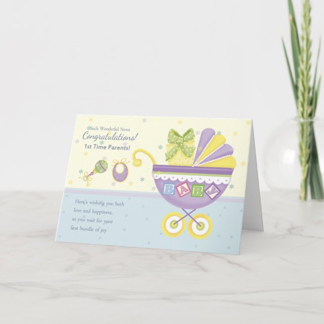 Erstmalige Eltern Schwangerschaft Glückwunschkarte Karte (Vorderseite)
