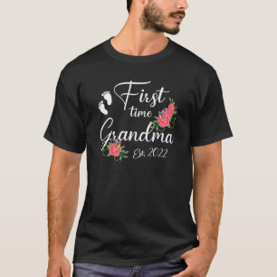 Erstmalige Grandma 2022 Blume des Muttertags T-Shirt