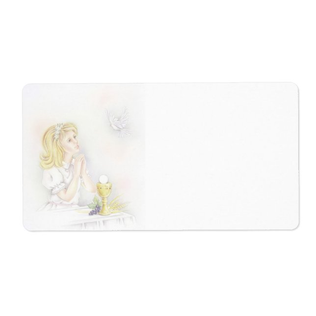 Erstmalige kommunion Girl Labels (Vorne)