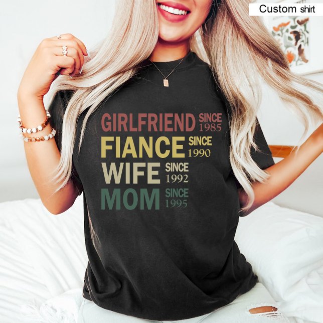 Erstmalige Mama/Schwangerschaftsoffenlegung schwar T-Shirt (First Time Mom / Pregnancy Reveal Black T-Shirt)