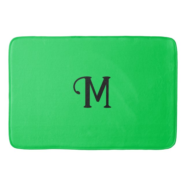 Erstmalige Monogram Malachite Jewel Tone Solid Col Badematte (Vorderseite)