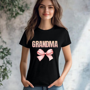 Erstmalige Oma Rosa Schleifen-Band Nana T-Shirt