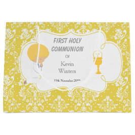 Erstmaliger Blonde Boy Gold Damask Große Geschenktüte