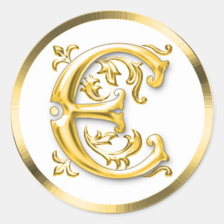 Erstmaliger E-Rundaufkleber in Gold Runder Aufkleber
