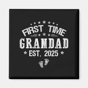 Erstmaliger Opa Est 2025 Vater S Tag Beworben  Magnet