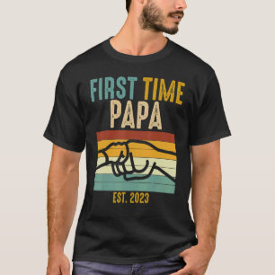 Erstmaliger Papa Est 2023 Faustschlag für neue Fa. T-Shirt