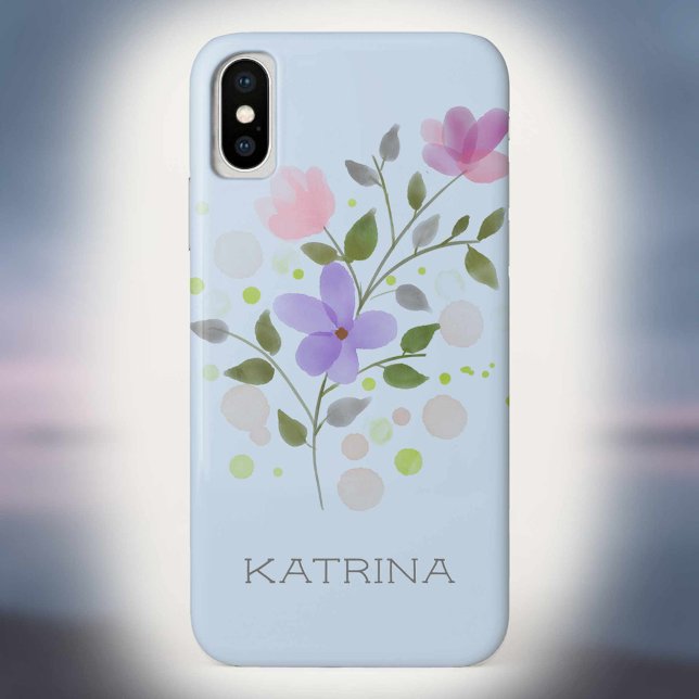 Erstmaliger Plus Name Katrina mit Blume Case-Mate iPhone Hülle (Von Creator hochgeladen)