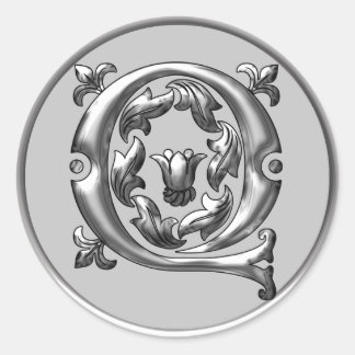 Erstmaliger Q-Round-Aufkleber in Silber Runder Aufkleber