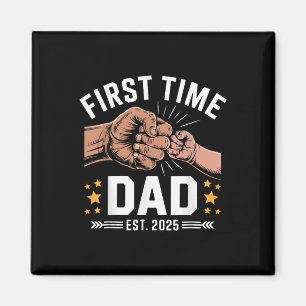 Erstmaliger Vater Est 2025 Faustschlag Neuer Papa Magnet