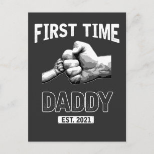 Erstmaliger Vater neuer Vater 2021 Daddy Vathers D Postkarte