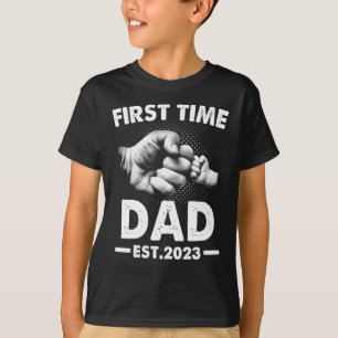 Erstmaliger Vater New Daddy Est 2023 Funny Vathers T-Shirt