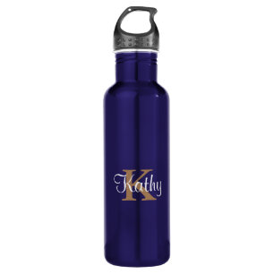 Erstmaliges Blue Gold Monogram Trinkflasche