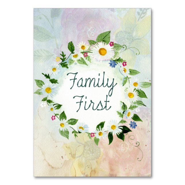 Erstmaliges inspirierendes Zitat Tischnummer (Vorderseite)