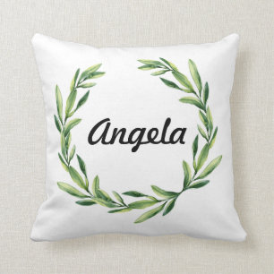 Erstmaliges Lackgold Monogramm kundenspezifisches Kissen