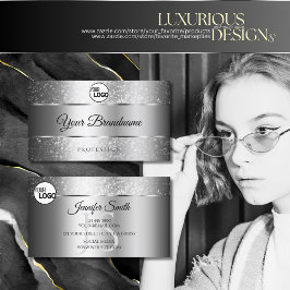 Erstmaliges Logo für Luxus-Silber-Sparkle-Glitzer- Visitenkarte