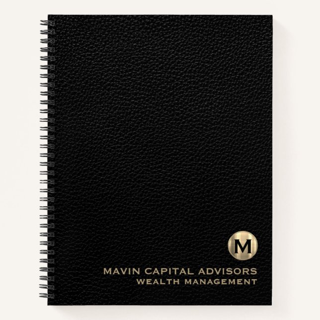 Erstmaliges Logo-Notebook der Luxury Monogram Notizbuch (Vorderseite)