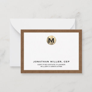 Erstmaliges Logo von Luxury Gold Mitteilungskarte