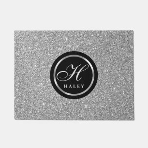 Erstmaliges Monogramm des Luxus-Chic Silver Gray-G Fußmatte