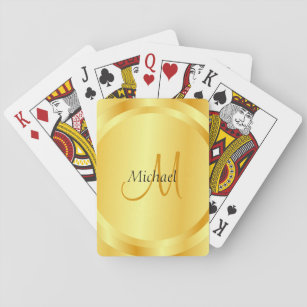 Erstmaliges Monogramm mit Goldvorlage Moderne Anpa Spielkarten