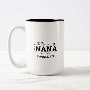 Erstmaliges nana Oma Mütter Tagesgeschenk Zweifarbige Tasse