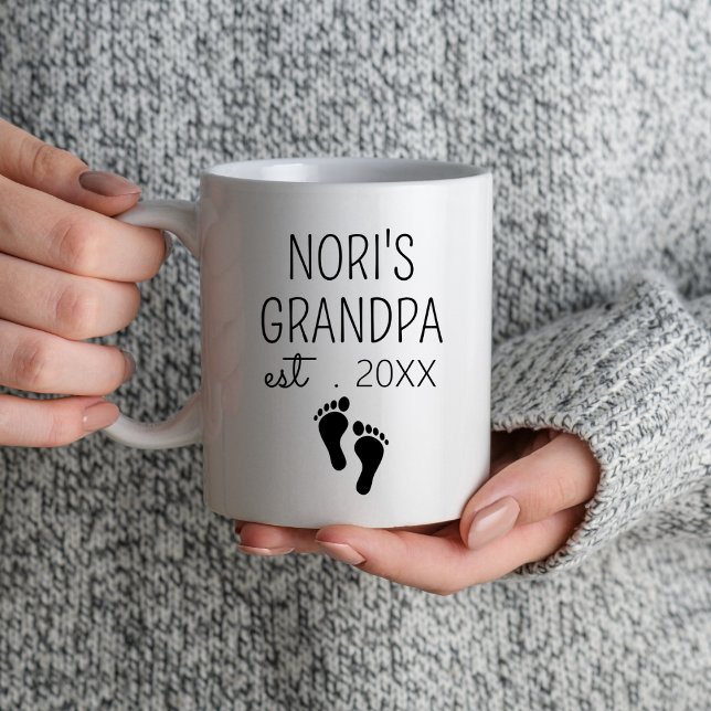 Erstmaliges Opa Est 2024 Geschenk für den neuen Op Tasse (Von Creator hochgeladen)