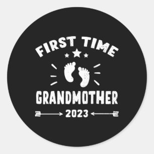 Erstmals Großmutter 2023 für Großmutter-Familie Runder Aufkleber