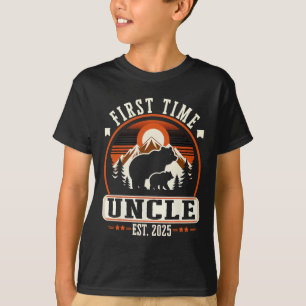 Erstmals Onkel Est 2025 für neuen Vater lustigen V T-Shirt