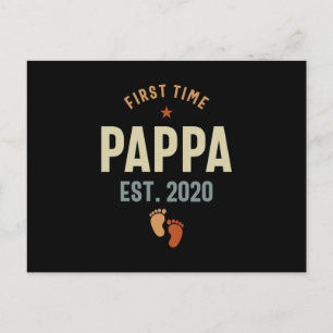 Erstmals Pappa Est 2020 Daddy-Geschenk Postkarte