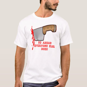 Erstochen durch Messer in der Rückseite T-Shirt