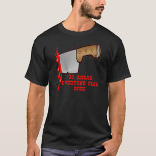 Erstochen durch Messer in der Rückseite T-Shirt